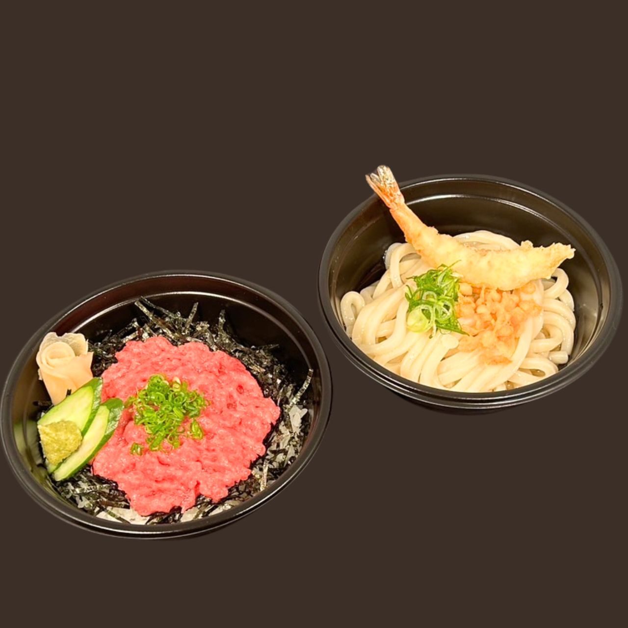 ネギトロうどんセット